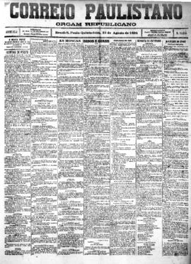 Correio paulistano [jornal], [s/n]. São Paulo-SP, 23 ago. 1894.