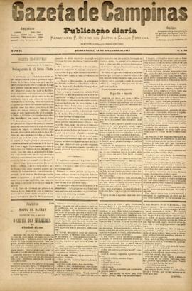 Gazeta de Campinas [jornal], a. 8, n. 1185. Campinas-SP, 21 nov. 1877.