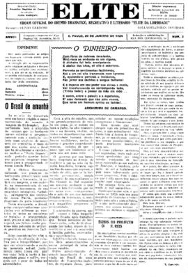 Elite [jornal], a. 1, n. 2. São Paulo-SP, 20 jan. 1924.