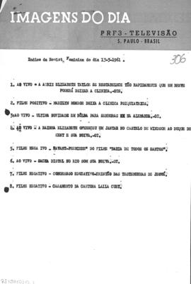 TV Tupi [emissora]. Revista Feminina [programa]. Roteiro [televisivo], 13 mar. 1961.