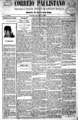 Correio paulistano [jornal], [s/n]. São Paulo-SP, 09 mai. 1880.