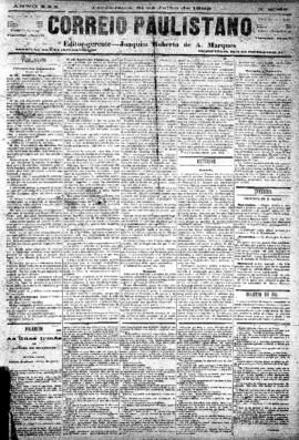 Correio paulistano [jornal], [s/n]. São Paulo-SP, 31 jul. 1883.