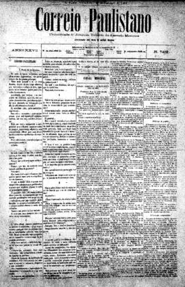 Correio paulistano [jornal], [s/n]. São Paulo-SP, 21 out. 1881.