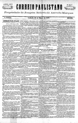 Correio paulistano [jornal], [s/n]. São Paulo-SP, 23 mar. 1878.