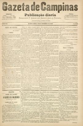 Gazeta de Campinas [jornal], a. 8, n. 1139. Campinas-SP, 26 set. 1877.