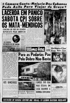 Última Hora [jornal]. Rio de Janeiro-RJ, 11 fev. 1963 [ed. vespertina].