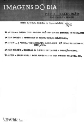 TV Tupi [emissora]. Revista Feminina [programa]. Roteiro [televisivo], 20 set. 1962.
