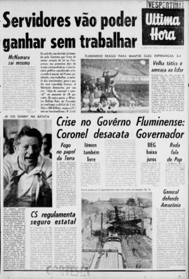 Última Hora [jornal]. Rio de Janeiro-RJ, 30 nov. 1967 [ed. vespertina].