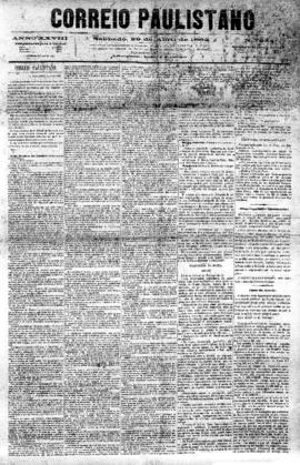 Correio paulistano [jornal], [s/n]. São Paulo-SP, 29 abr. 1882.