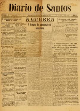 Diario de Santos [jornal], a. 47, n. 34. Santos-SP, 13 nov. 1918.