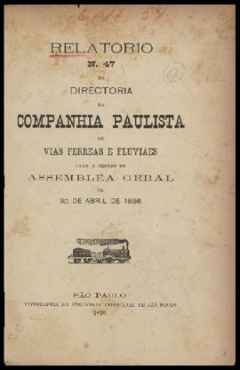 Relatório…, nº 047, 1895. Criador(a): Companhia Paulista de Estradas de Ferro. São Paulo-SP: Typo...
