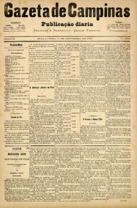 Gazeta de Campinas [jornal], a. 10, n. 1767. Campinas-SP, 07 nov. 1879.