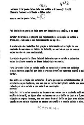 TV Tupi [emissora]. Dossiê subsidiário [programa não identificado], 03 abr. 1979.