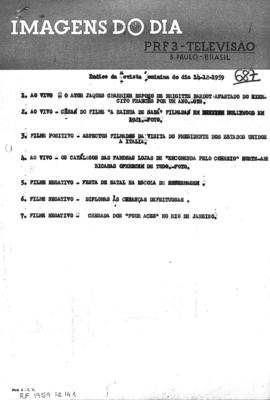 TV Tupi [emissora]. Revista Feminina [programa]. Roteiro [televisivo], 14 dez. 1959.