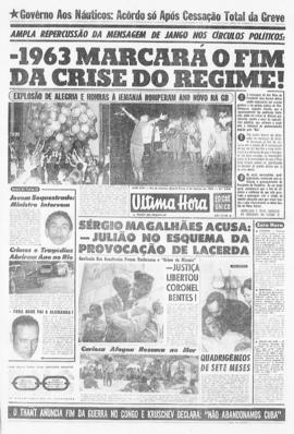 Última Hora [jornal]. Rio de Janeiro-RJ, 02 jan. 1963 [ed. vespertina].