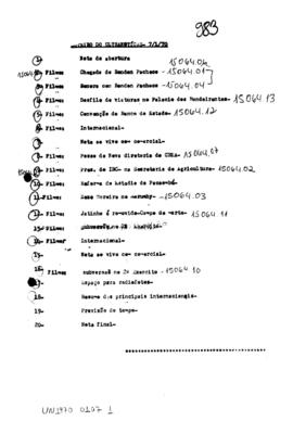 TV Tupi [emissora]. Ultra Notícias [programa]. Roteiro [televisivo], 07 jan. 1970.
