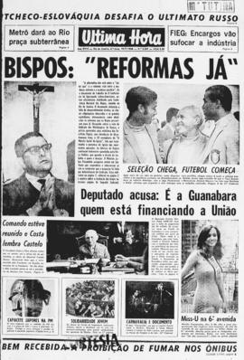 Última Hora [jornal]. Rio de Janeiro-RJ, 19 jul. 1968 [ed. matutina].