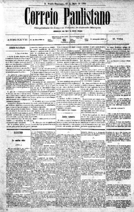 Correio paulistano [jornal], [s/n]. São Paulo-SP, 15 mai. 1881.