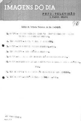 TV Tupi [emissora]. Revista Feminina [programa]. Roteiro [televisivo], 22 mar. 1961.