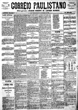 Correio paulistano [jornal], [s/n]. São Paulo-SP, 15 nov. 1888.