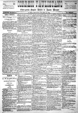 Correio paulistano [jornal], [s/n]. São Paulo-SP, 08 jul. 1885.