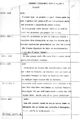 TV Tupi [emissora]. Jornal Panorama [programa]. Roteiro [televisivo], 07 out. 1976.