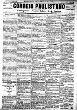 Correio paulistano [jornal], [s/n]. São Paulo-SP, 09 mar. 1883.