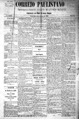 Correio paulistano [jornal], [s/n]. São Paulo-SP, 29 jun. 1880.