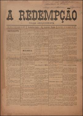 A Redempção [jornal], [s/n]. São Paulo-SP, 22 ago. 1897.