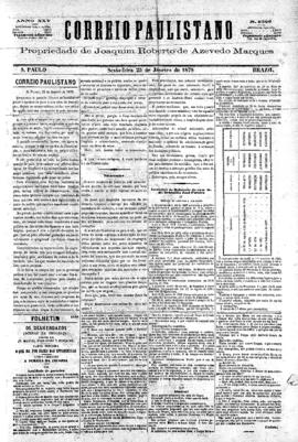 Correio paulistano [jornal], [s/n]. São Paulo-SP, 25 jan. 1878.