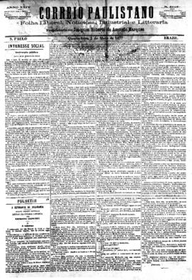 Correio paulistano [jornal], [s/n]. São Paulo-SP, 02 mai. 1877.