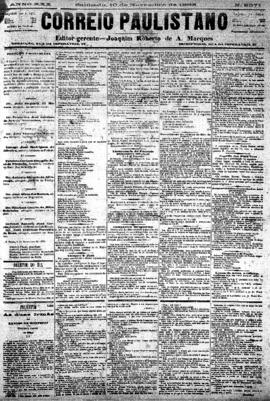 Correio paulistano [jornal], [s/n]. São Paulo-SP, 10 nov. 1883.