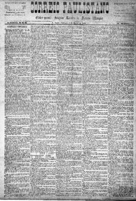 Correio paulistano [jornal], [s/n]. São Paulo-SP, 01 mar. 1884.