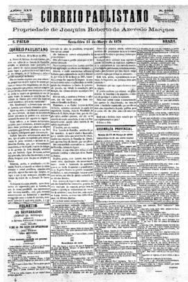 Correio paulistano [jornal], [s/n]. São Paulo-SP, 15 mar. 1878.