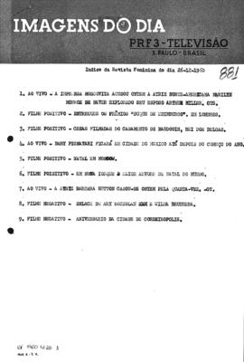TV Tupi [emissora]. Revista Feminina [programa]. Roteiro [televisivo], 26 dez. 1960.