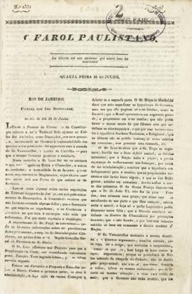 O Farol paulistano [jornal], n. 233. São Paulo-SP, 29 jul. 1829.