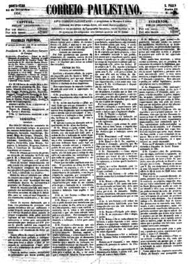 Correio paulistano [jornal], a. 2, n. 367. São Paulo-SP, 21 fev. 1856.