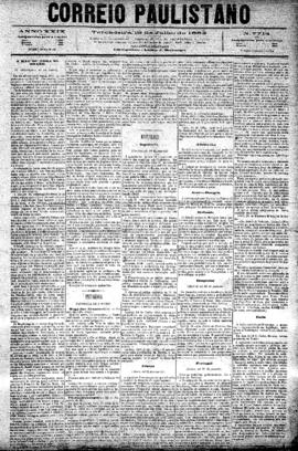 Correio paulistano [jornal], [s/n]. São Paulo-SP, 18 jul. 1882.