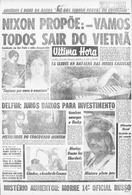 Última Hora [jornal]. Rio de Janeiro-RJ, 15 mai. 1969 [ed. vespertina].