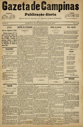 Gazeta de Campinas [jornal], a. 10, n. 1734. Campinas-SP, 28 set. 1879.