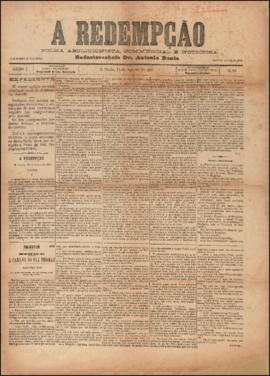 A Redempção [jornal], a. 1, n. 61. São Paulo-SP, 11 ago. 1887.