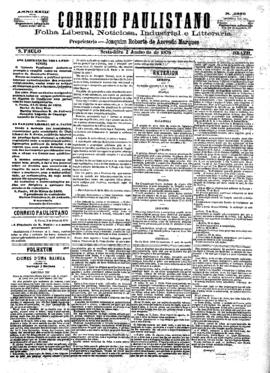 Correio paulistano [jornal], [s/n]. São Paulo-SP, 02 jun. 1876.