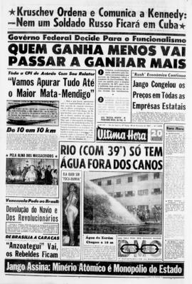 Última Hora [jornal]. Rio de Janeiro-RJ, 20 fev. 1963 [ed. vespertina].
