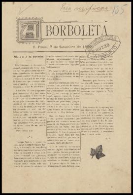 A Borboleta [jornal], [s/n]. São Paulo-SP, 07 set. 1899.