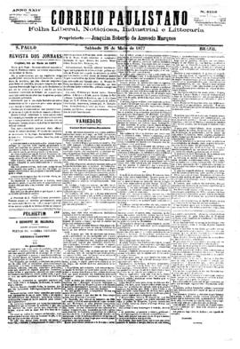 Correio paulistano [jornal], [s/n]. São Paulo-SP, 26 mai. 1877.