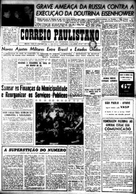 Correio paulistano [jornal], [s/n]. São Paulo-SP, 24 jan. 1957.