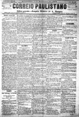 Correio paulistano [jornal], [s/n]. São Paulo-SP, 07 set. 1883.