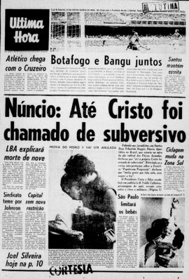 Última Hora [jornal]. Rio de Janeiro-RJ, 11 dez. 1967 [ed. matutina].
