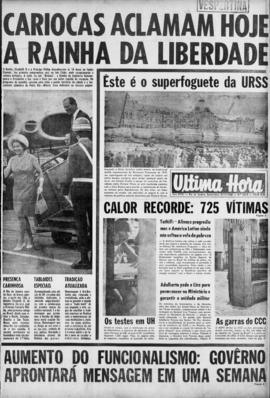 Última Hora [jornal]. Rio de Janeiro-RJ, 08 nov. 1968 [ed. vespertina].