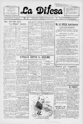 La Difesa [jornal], a. 4, n. 179. São Paulo-SP, 21 ago. 1927.